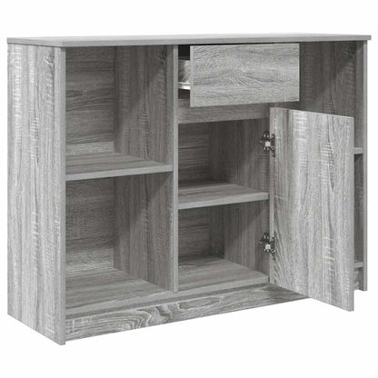 Sideboard with Drawer Grey Sonoma 101x35x76 cm Engineered Wood