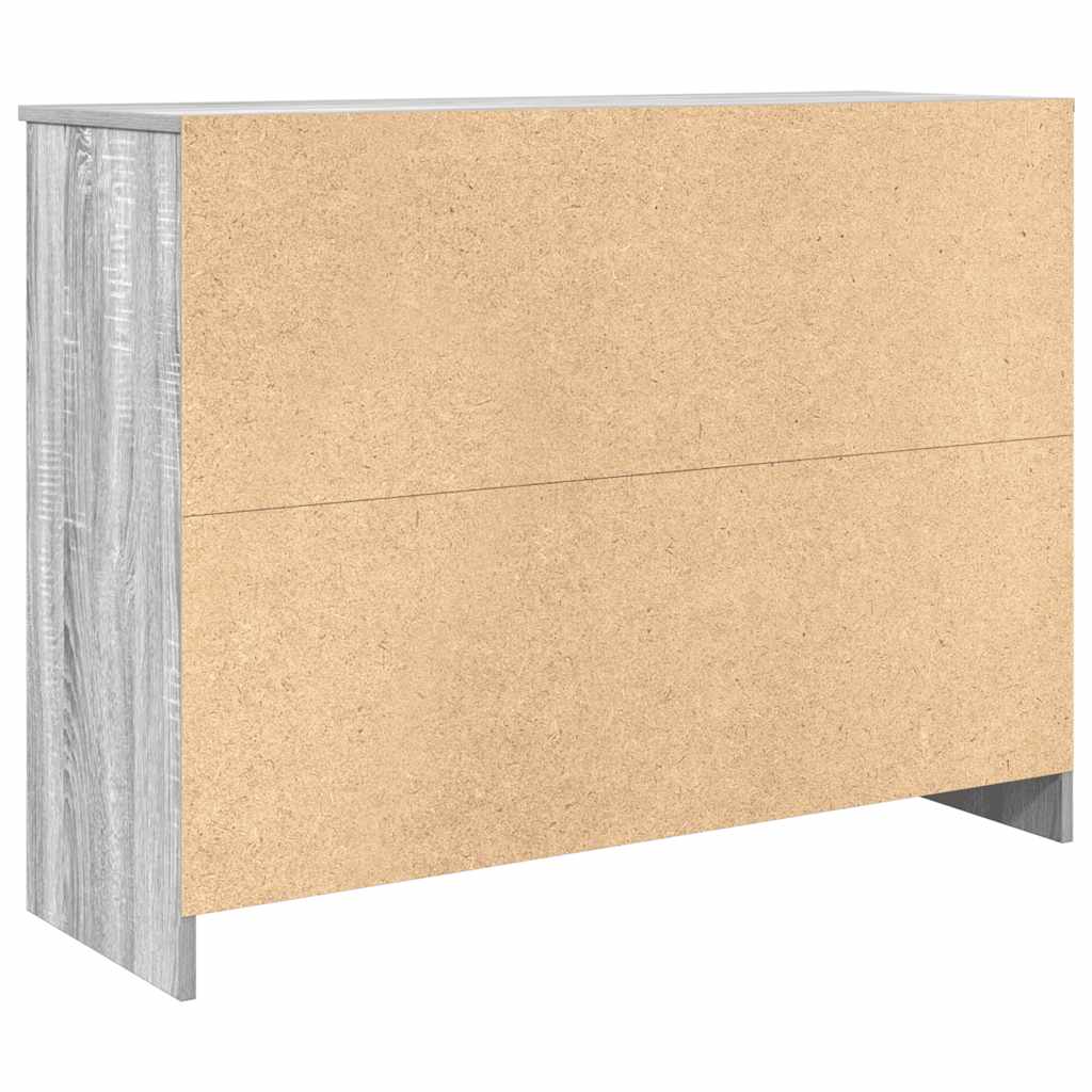 Sideboard with Drawer Grey Sonoma 101x35x76 cm Engineered Wood