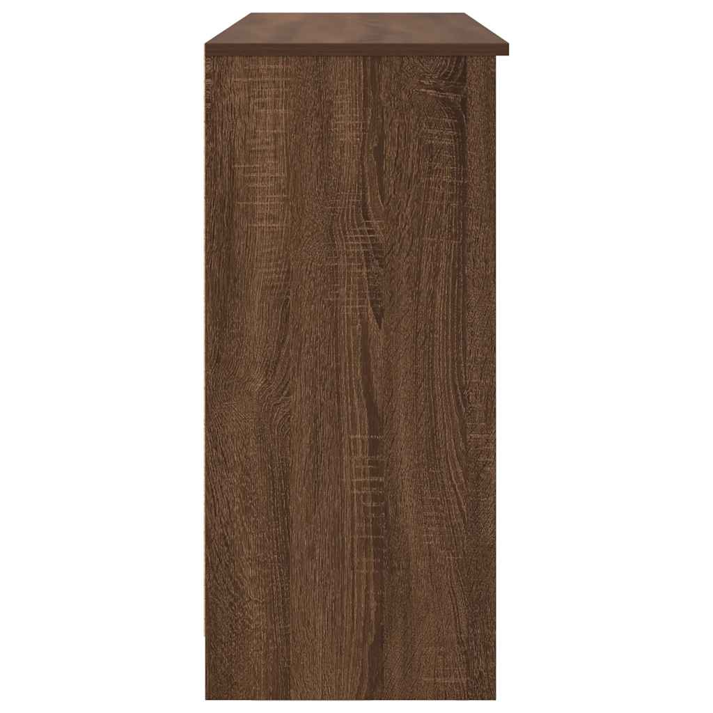 Sideboard with Drawer Brown Oak 101x35x76 cm Engineered Wood