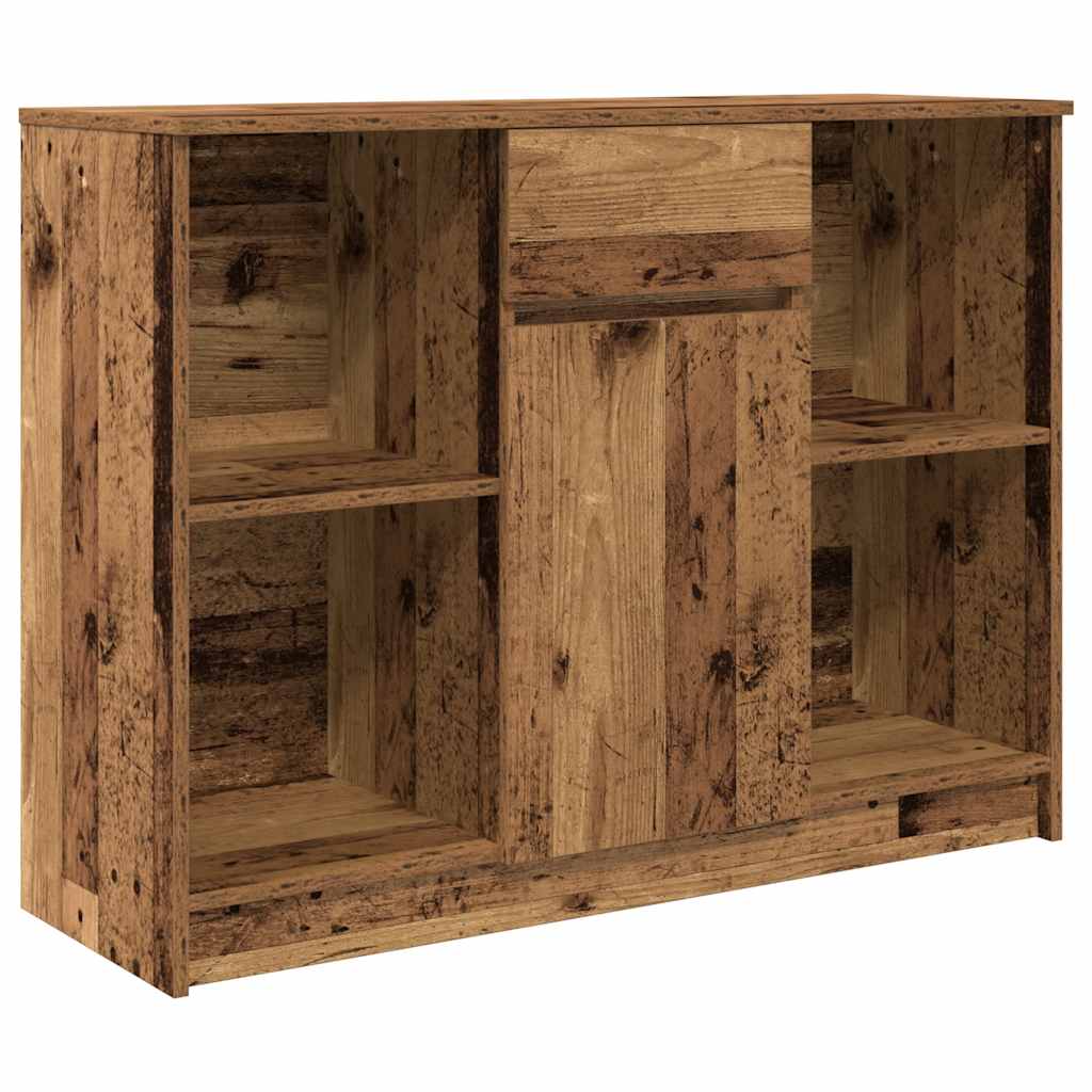 Sideboard with Drawer Old Wood 101x35x76 cm Engineered Wood