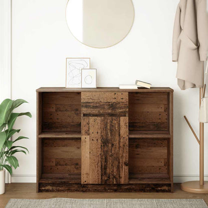 Sideboard with Drawer Old Wood 101x35x76 cm Engineered Wood