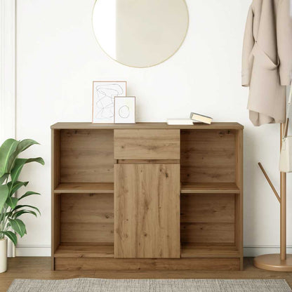 Sideboard with Drawer Artisan Oak 101x35x76 cm Engineered Wood