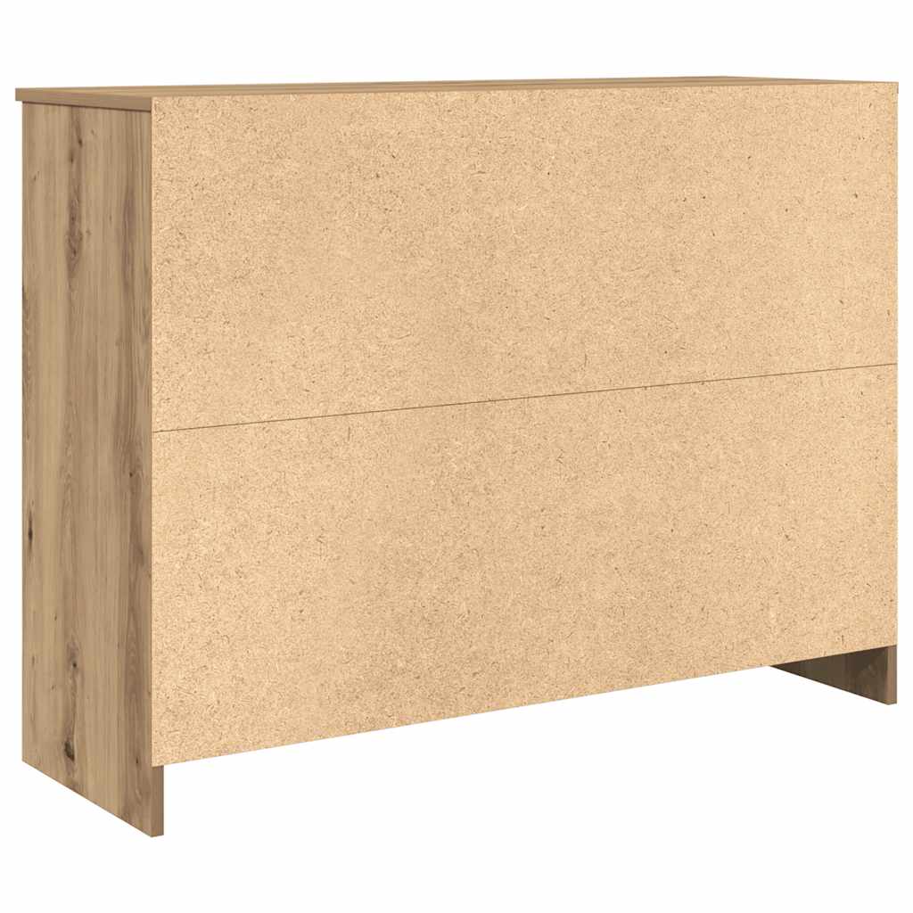 Sideboard with Drawer Artisan Oak 101x35x76 cm Engineered Wood