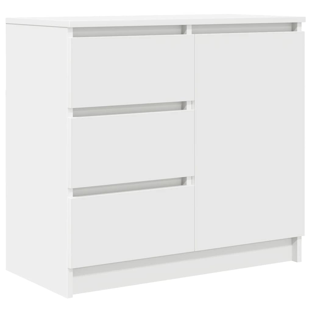 Sideboard with Drawer White 71x35x65 cm Engineered Wood