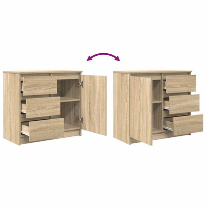 Sideboard with Drawer Sonoma Oak 71x35x65 cm Engineered Wood