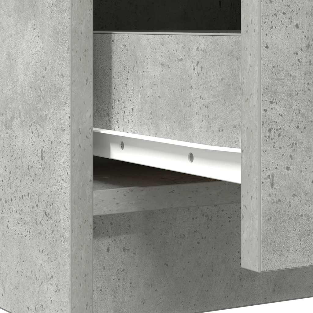Sideboard with Drawer Concrete Grey 71x35x65 cm Engineered Wood