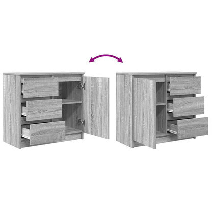 Sideboard with Drawer Grey Sonoma 71x35x65 cm Engineered Wood