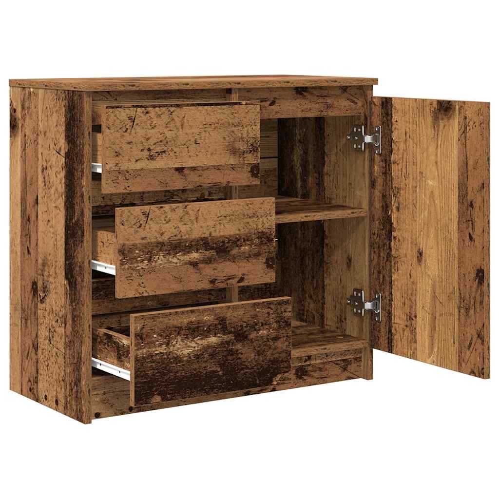 Sideboard with Drawer Old Wood 71x35x65 cm Engineered Wood