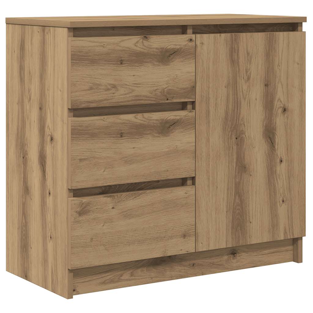 Sideboard with Drawer Artisan Oak 71x35x65 cm Engineered Wood