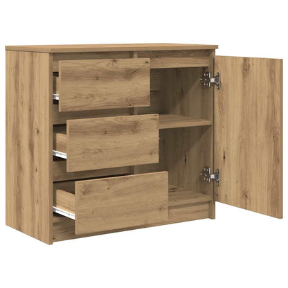 Sideboard with Drawer Artisan Oak 71x35x65 cm Engineered Wood