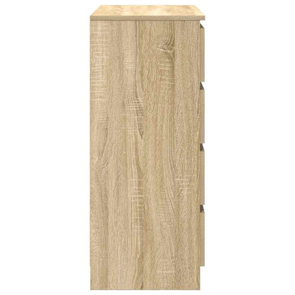 Sideboard with Drawers Sonoma Oak 71x35x84 cm Engineered Wood