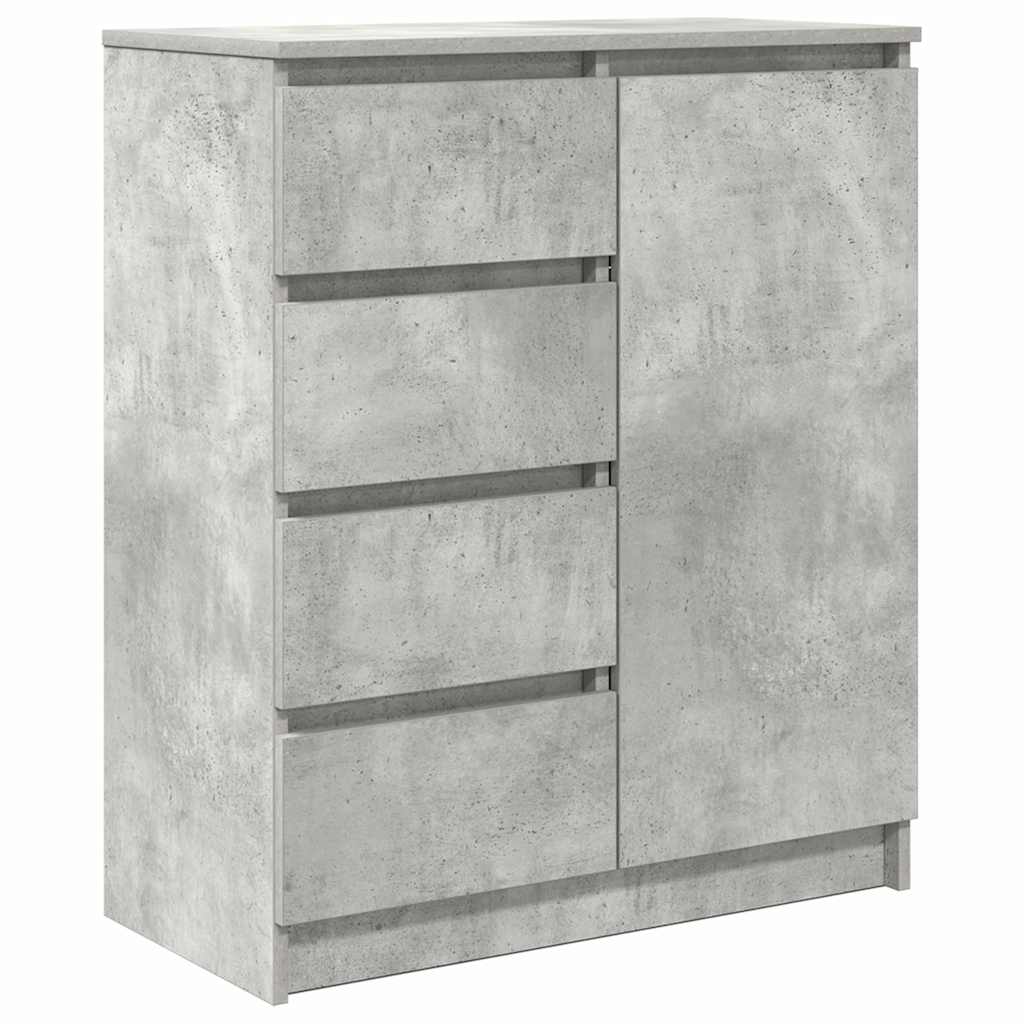 Sideboard with Drawers Concrete Grey 71x35x84 cm Engineered Wood