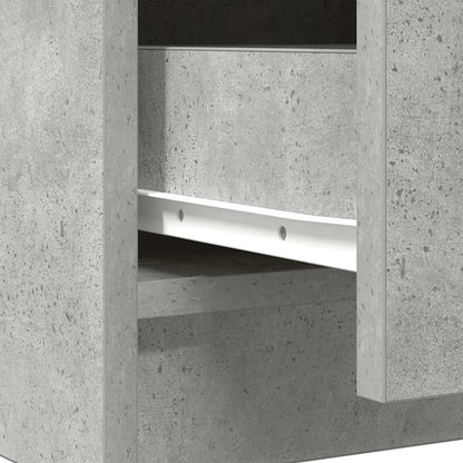 Sideboard with Drawers Concrete Grey 71x35x84cm Engineered Wood