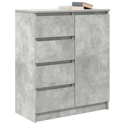 Sideboard with Drawers Concrete Grey 71x35x84cm Engineered Wood