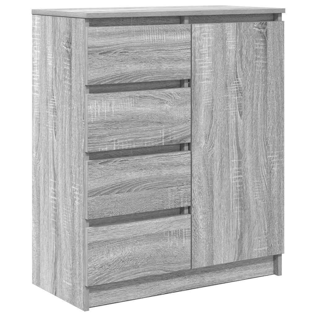 Sideboard with Drawers Grey Sonoma 71x35x84 cm Engineered Wood
