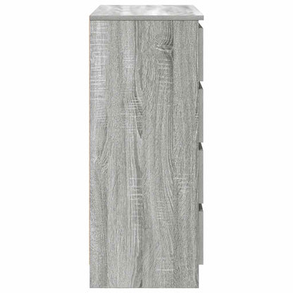 Sideboard with Drawers Grey Sonoma 71x35x84 cm Engineered Wood
