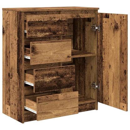 Sideboard with Drawers Old Wood 71x35x84 cm Engineered Wood