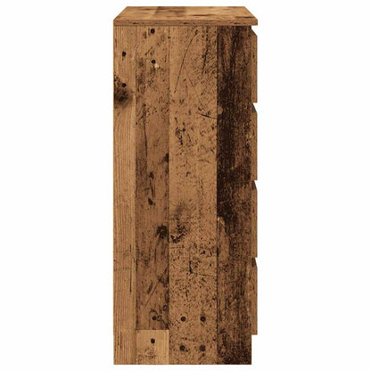 Sideboard with Drawers Old Wood 71x35x84 cm Engineered Wood