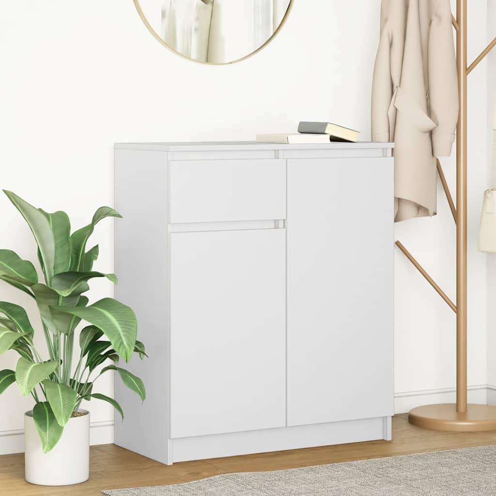 Sideboard with Drawer White 71x35x84 cm Engineered Wood