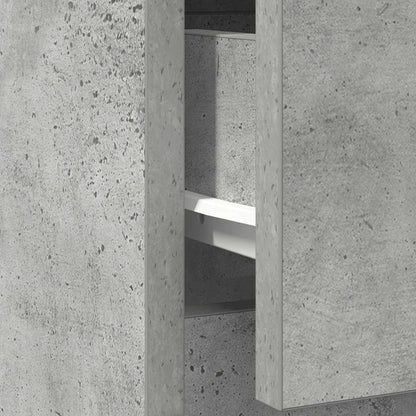 Sideboard with Drawer Concrete Grey 71x35x84 cm Engineered Wood