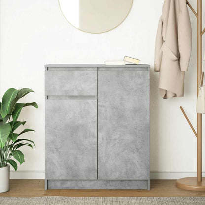 Sideboard with Drawer Concrete Grey 71x35x84 cm Engineered Wood