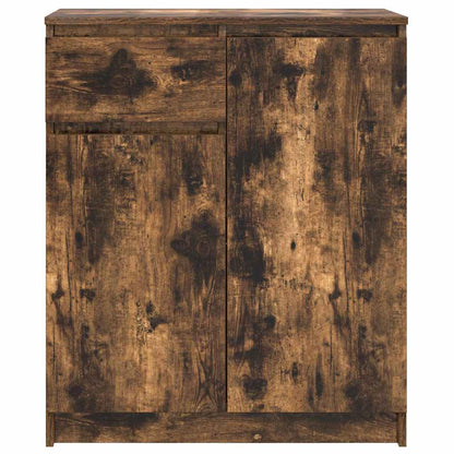 Sideboard with Drawer Smoked Oak 71x35x84 cm Engineered Wood