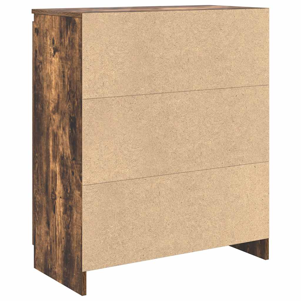 Sideboard with Drawer Smoked Oak 71x35x84 cm Engineered Wood