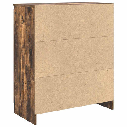 Sideboard with Drawer Smoked Oak 71x35x84 cm Engineered Wood