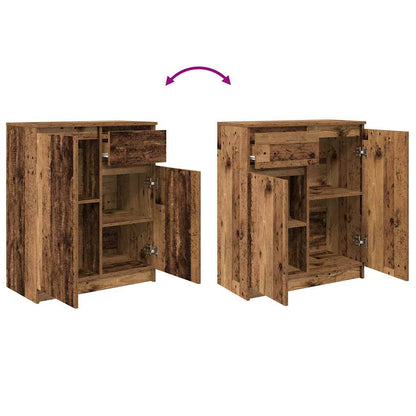 Sideboard with Drawer Old Wood 71x35x84 cm Engineered Wood