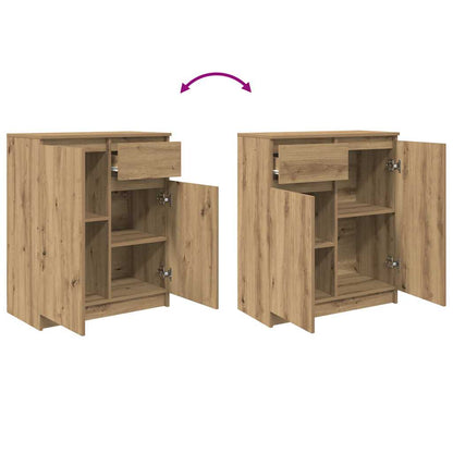 Sideboard with Drawer Artisan Oak 71x35x84 cm Engineered Wood
