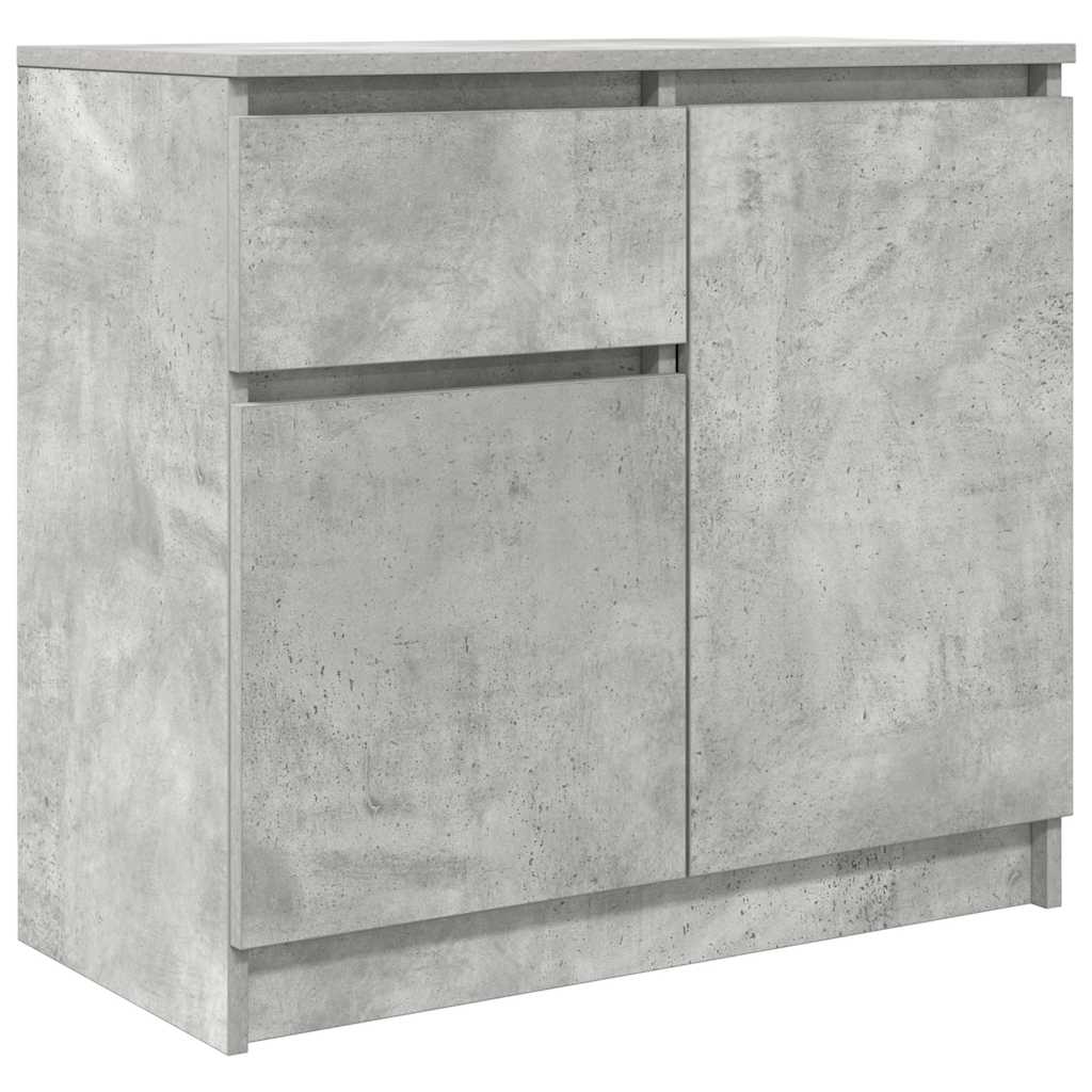 Sideboard with Drawer Concrete Grey 71x35x65 cm Engineered Wood