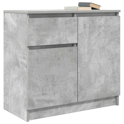 Sideboard with Drawer Concrete Grey 71x35x65 cm Engineered Wood
