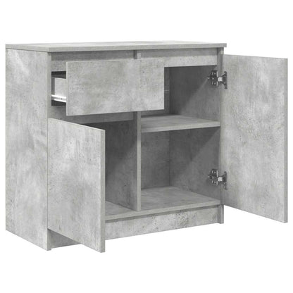 Sideboard with Drawer Concrete Grey 71x35x65 cm Engineered Wood