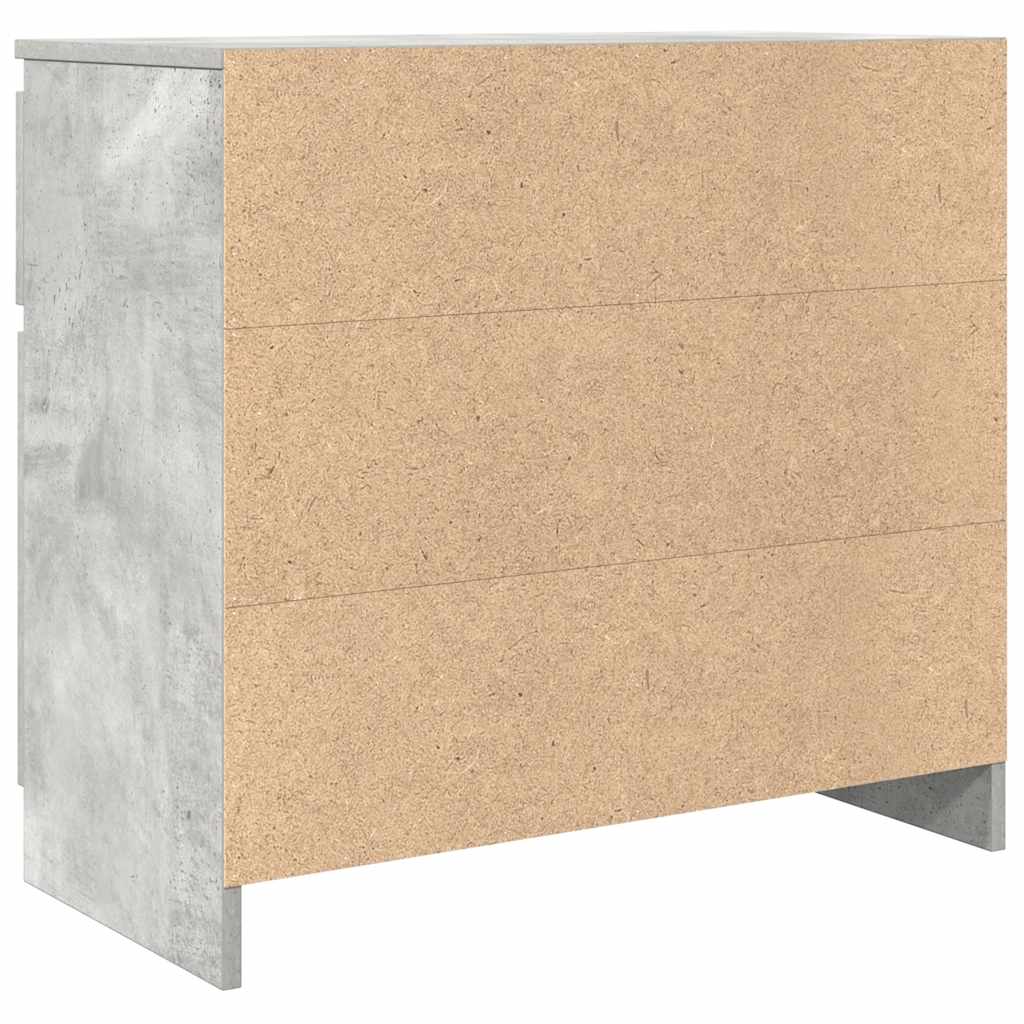 Sideboard with Drawer Concrete Grey 71x35x65 cm Engineered Wood