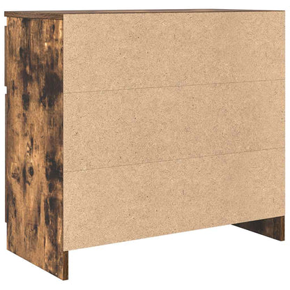 Sideboard with Drawer Smoked Oak 71x35x65 cm Engineered Wood