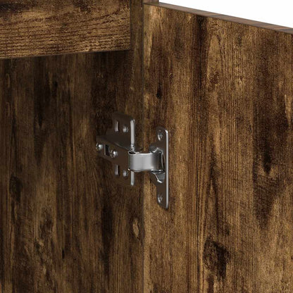 Sideboard with Drawer Smoked Oak 71x35x65 cm Engineered Wood