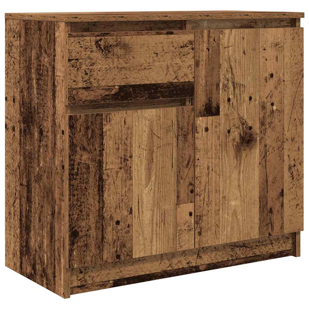 Sideboard with Drawer Old Wood 71x35x65 cm Engineered Wood