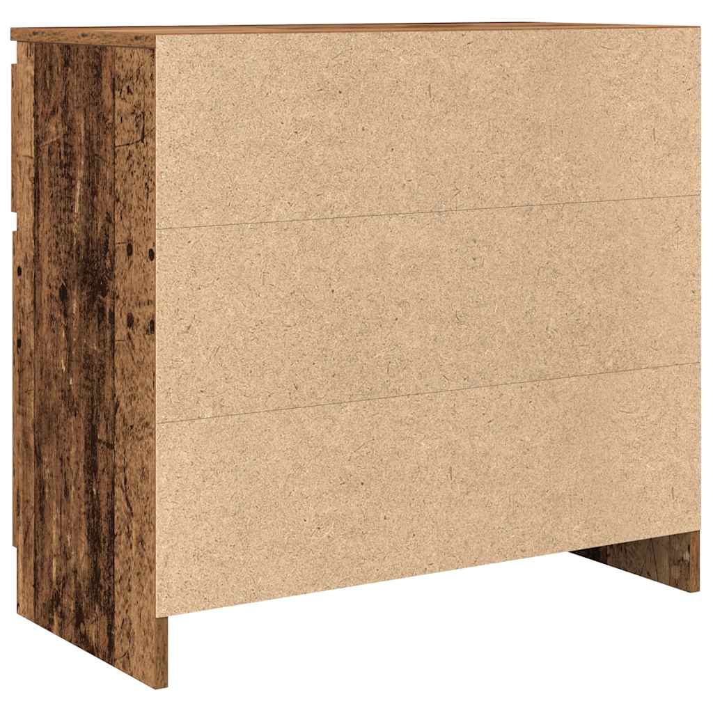 Sideboard with Drawer Old Wood 71x35x65 cm Engineered Wood