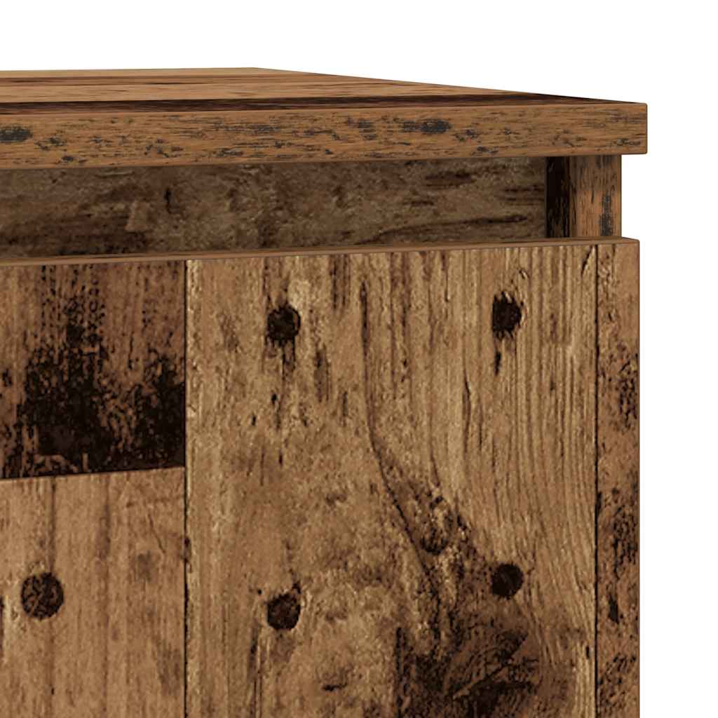 Sideboard with Drawer Old Wood 71x35x65 cm Engineered Wood