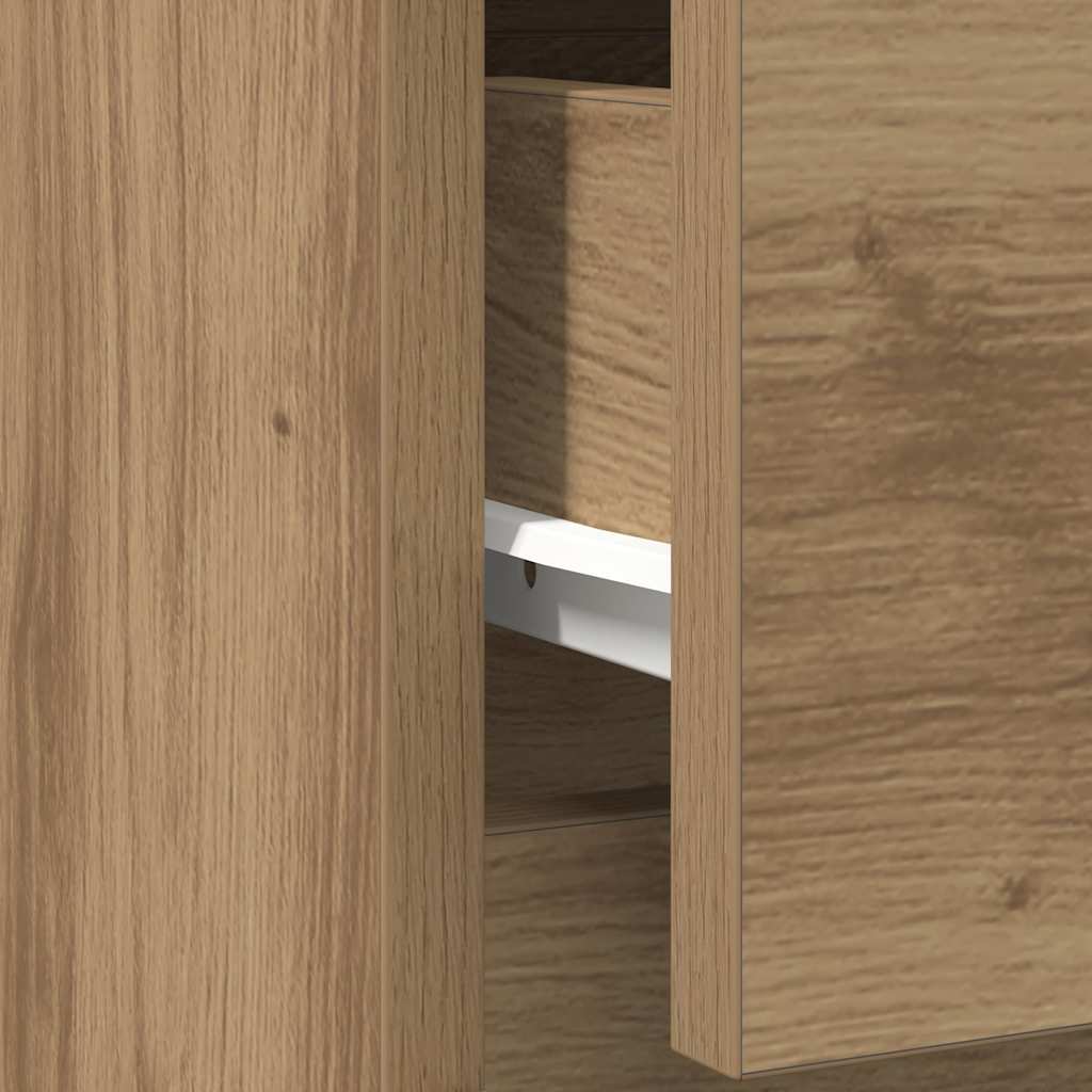 Sideboard with Drawer Artisan Oak 71x35x65 cm Engineered Wood