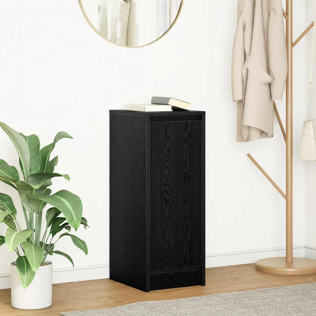 Sideboard Black Oak 29.5x34x76 cm Engineered Wood