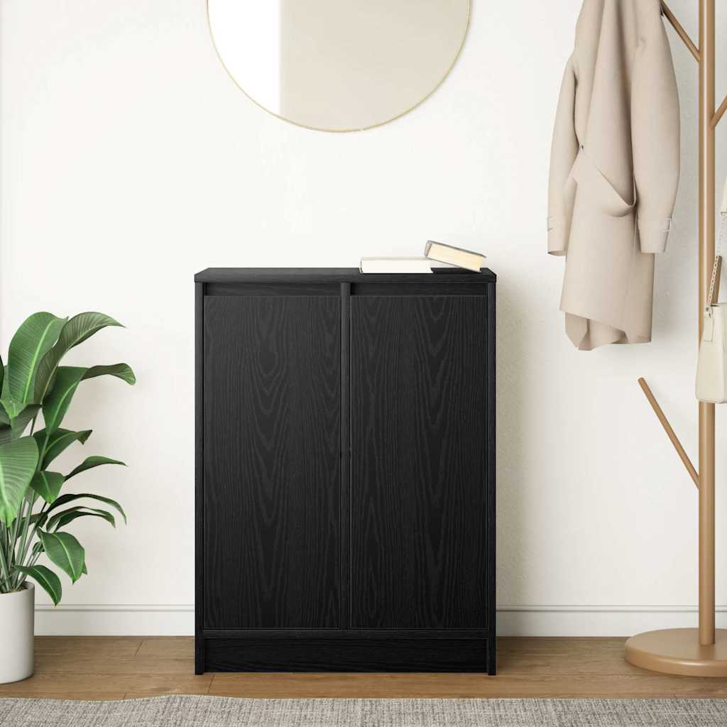 Sideboard Black Oak 57x34x76 cm Engineered Wood