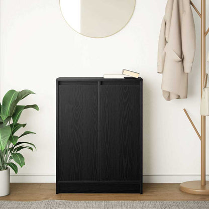 Sideboard Black Oak 57x34x76 cm Engineered Wood