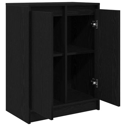 Sideboard Black Oak 57x34x76 cm Engineered Wood