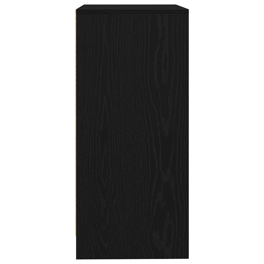 Sideboard Black Oak 57x34x76 cm Engineered Wood