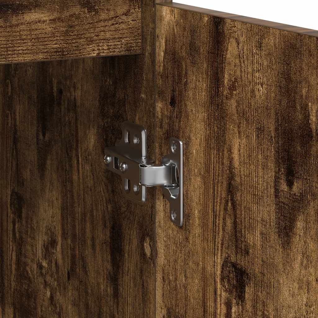 Sideboard Smoked Oak 57x34x76 cm Engineered Wood