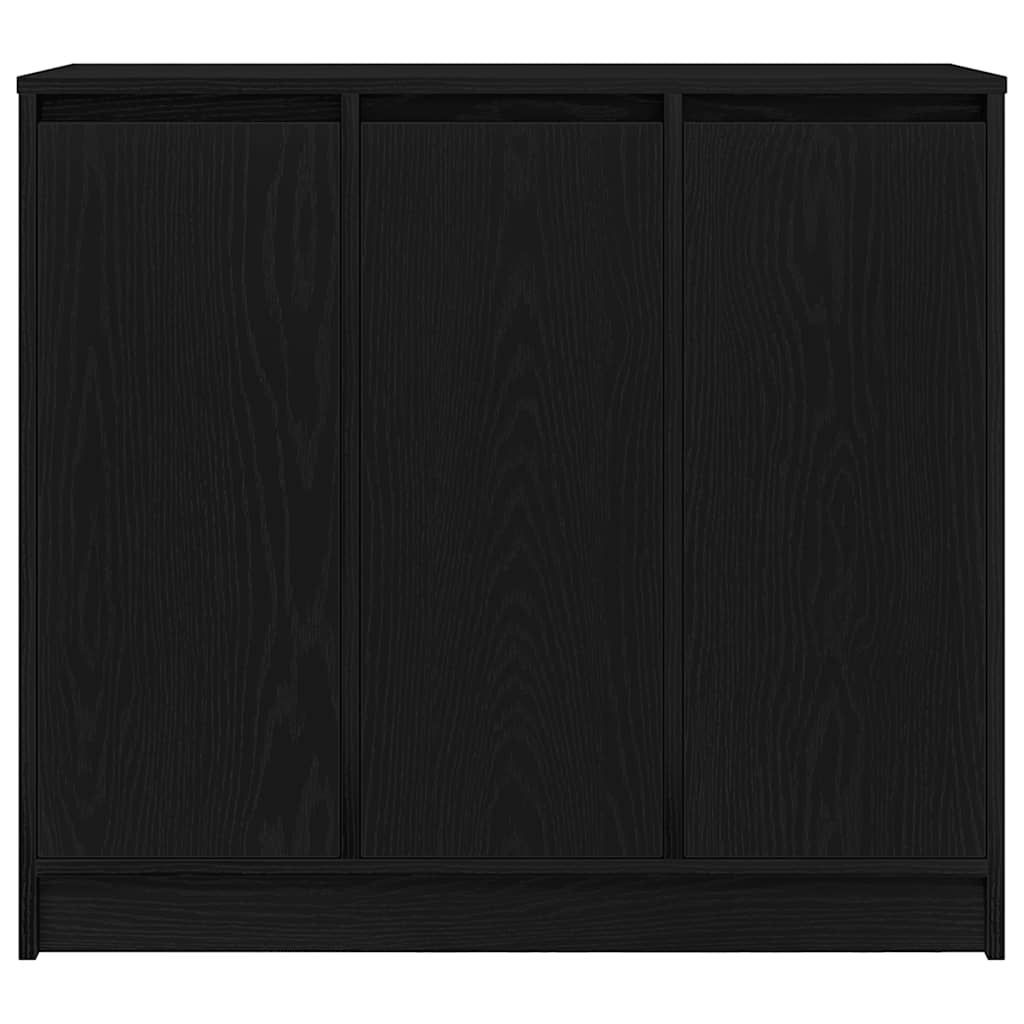 Sideboard Black Oak 85x34x76 cm Engineered Wood