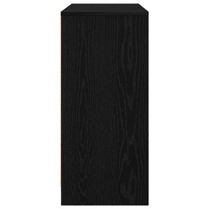Sideboard Black Oak 85x34x76 cm Engineered Wood