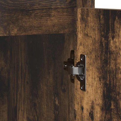 Sideboard Smoked Oak 85x34x76 cm Engineered Wood