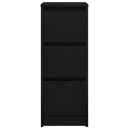 Sideboard Black Oak 29.5x34x76 cm Engineered Wood
